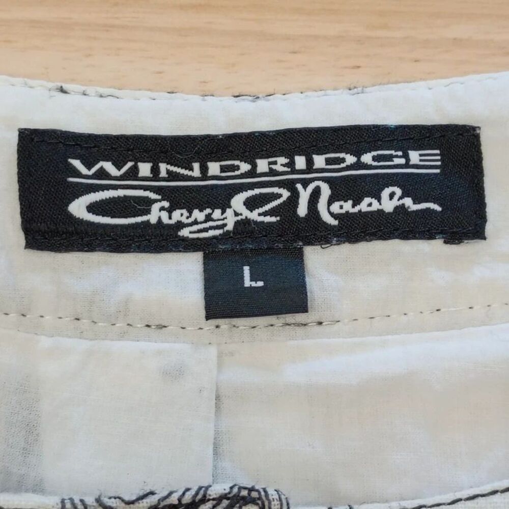 Windridge By Cheryl Nash Women's Top Linen Blend 2 Front Pockets Embroidered - Picture 9 of 16